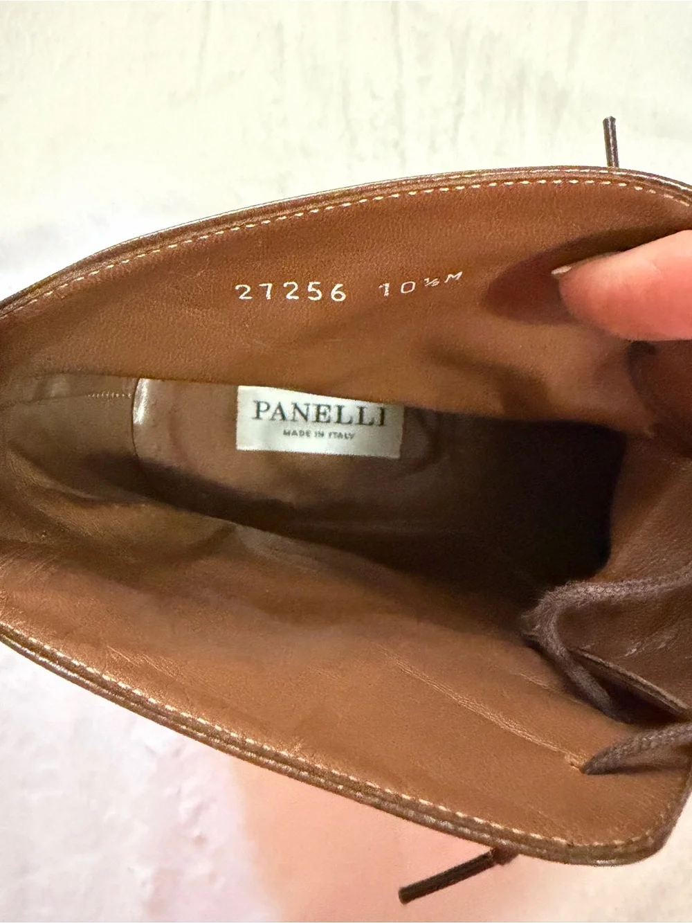 Panelli Classic Two-Tone Brown Leather Lace-Up Men's Boots